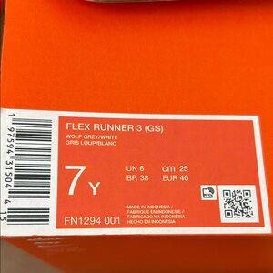 Nike Flex Runner 3 Kids' Shoes - Gray and White